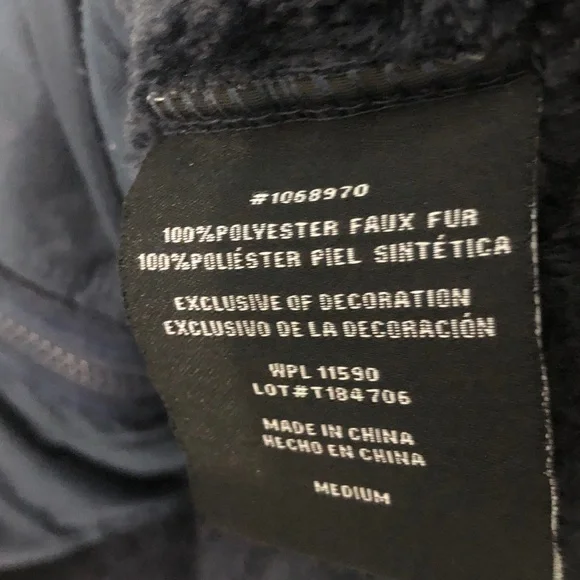 NAVY 32DegreesHeat Plush FLEECE Full Zip JACKET Pockets EUC - Picture 4 of 5